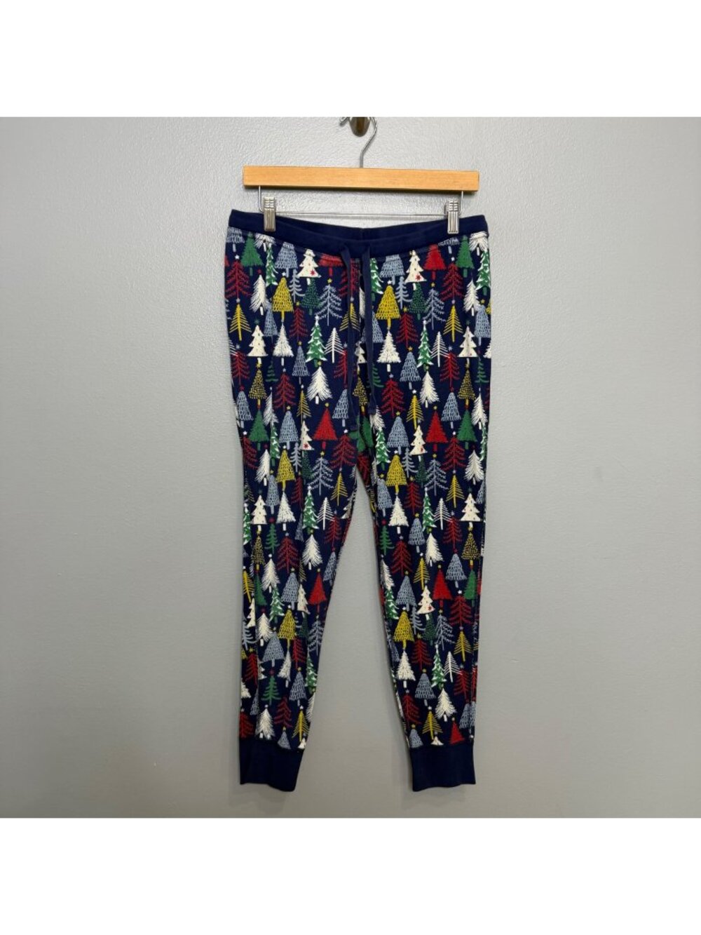HANNA ANDERSSON long john pajama pants in twinkly trees on navy size L